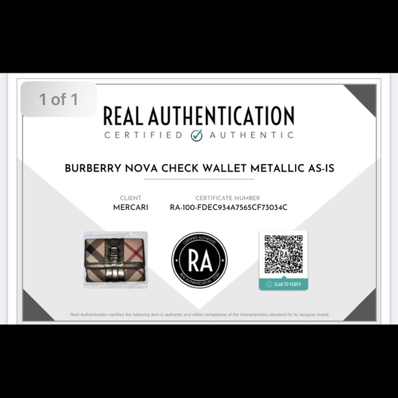 (SOLD) Burberry Nova Check wallet Metallic As-Is (Authenticated) - Picture 7 of 8